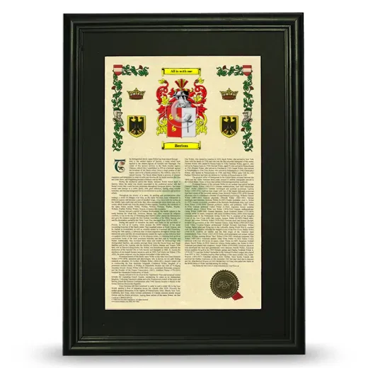 Berton Deluxe Armorial Framed - Black