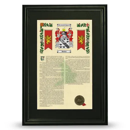 Beston Deluxe Armorial Framed - Black