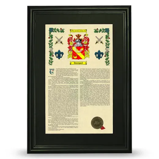 Beuregard Deluxe Armorial Framed - Black
