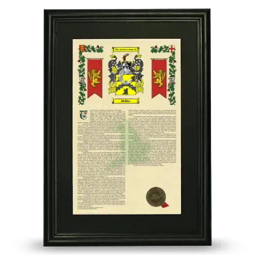 Bickler Deluxe Armorial Framed - Black