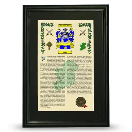 Biglea Deluxe Armorial Framed - Black