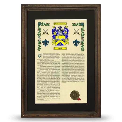 Bigot Deluxe Armorial Framed - Brown