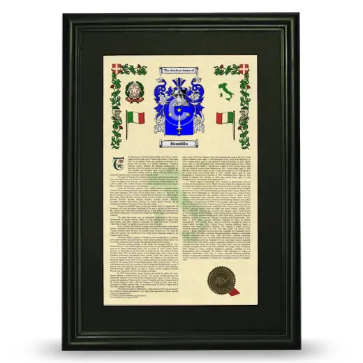 Biondillo Deluxe Armorial Framed - Black