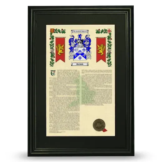 Birchels Deluxe Armorial Framed - Black