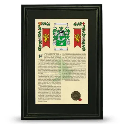 Birly Deluxe Armorial Framed - Black