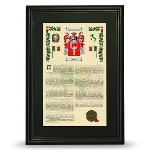 Bisetti Deluxe Armorial Framed - Black