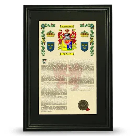 Bjorkquist Deluxe Armorial Framed - Black