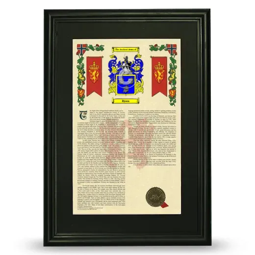 Bjorn Deluxe Armorial Framed - Black