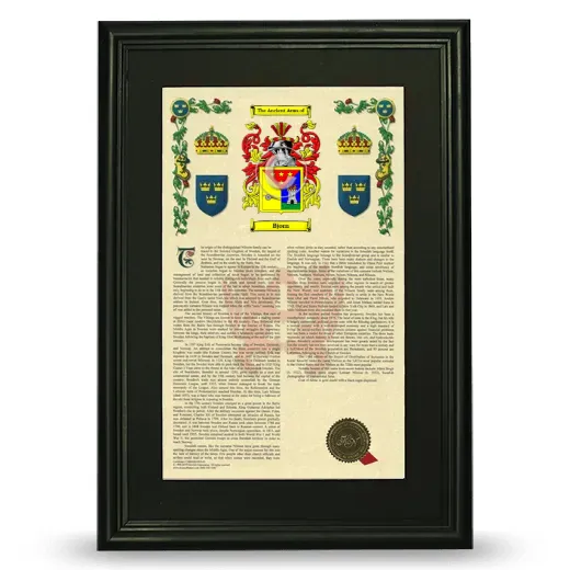 Bjorn Deluxe Armorial Framed - Black