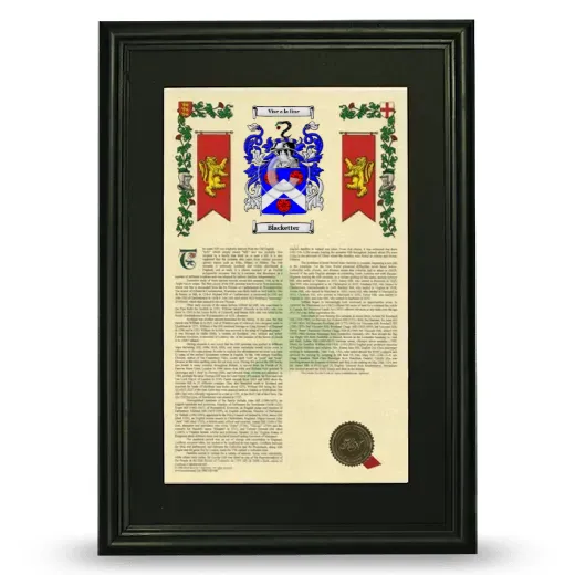Blacketter Deluxe Armorial Framed - Black