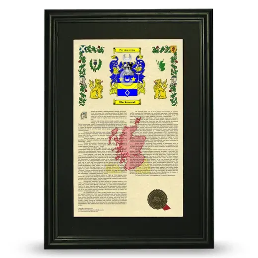 Blackewood Deluxe Armorial Framed - Black