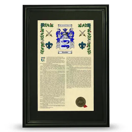 Blanchet Deluxe Armorial Framed - Black