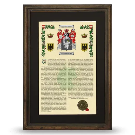 Blankenberger Deluxe Armorial Framed - Brown