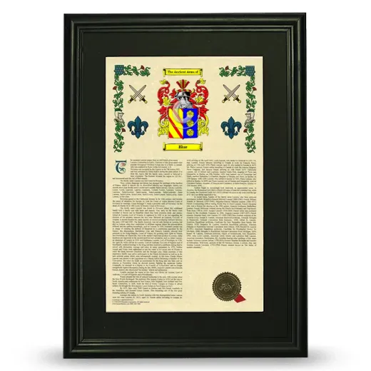 Blue Deluxe Armorial Framed - Black