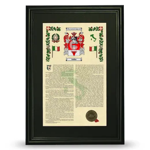 Bobba Deluxe Armorial Framed - Black