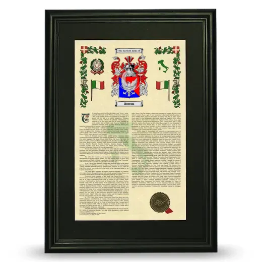 Boccon Deluxe Armorial Framed - Black