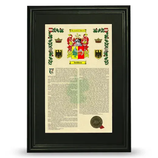 Bockhorn Deluxe Armorial Framed - Black