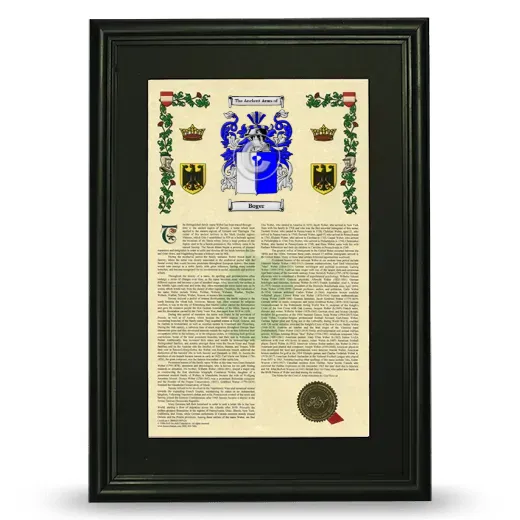 Boger Deluxe Armorial Framed - Black