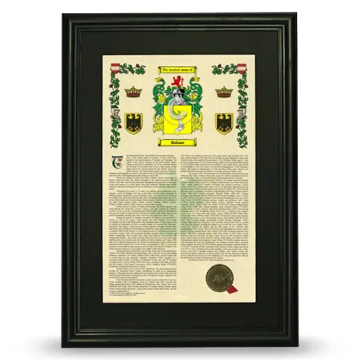 Bohme Deluxe Armorial Framed - Black