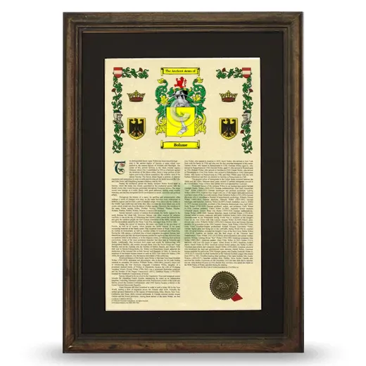 Bohme Deluxe Armorial Framed - Brown