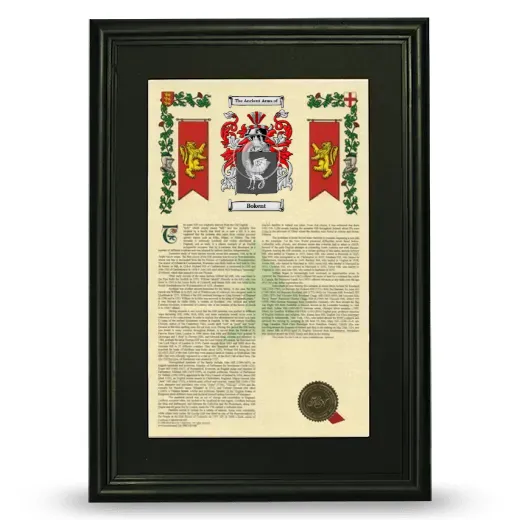 Bokent Deluxe Armorial Framed - Black