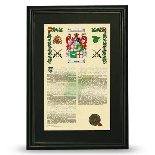 Bolano Deluxe Armorial Framed - Black