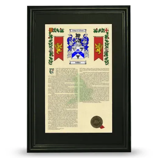 Boline Deluxe Armorial Framed - Black
