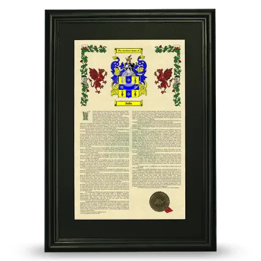 Bolis Deluxe Armorial Framed - Black