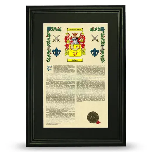 Bollaert Deluxe Armorial Framed - Black