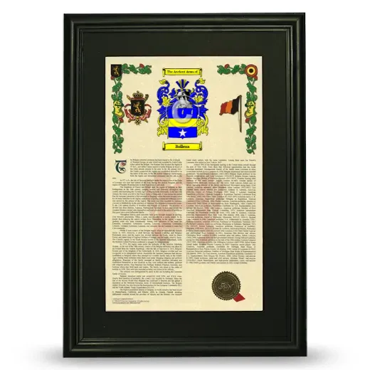 Bollens Deluxe Armorial Framed - Black