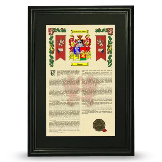 Boran Deluxe Armorial Framed - Black