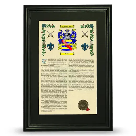 Bordes Deluxe Armorial Framed - Black
