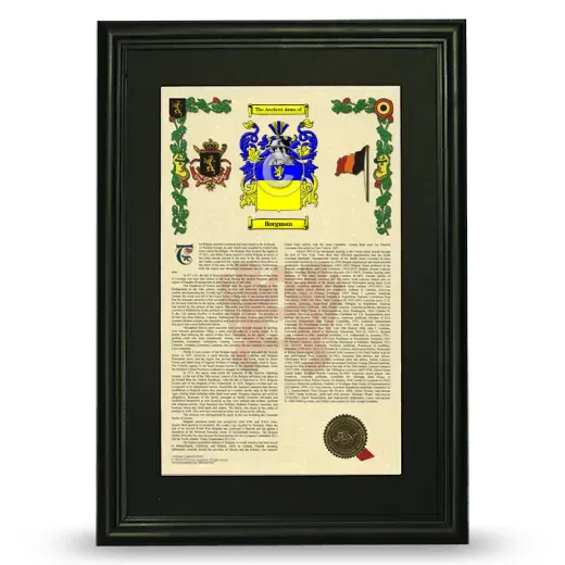 Borgman Deluxe Armorial Framed - Black