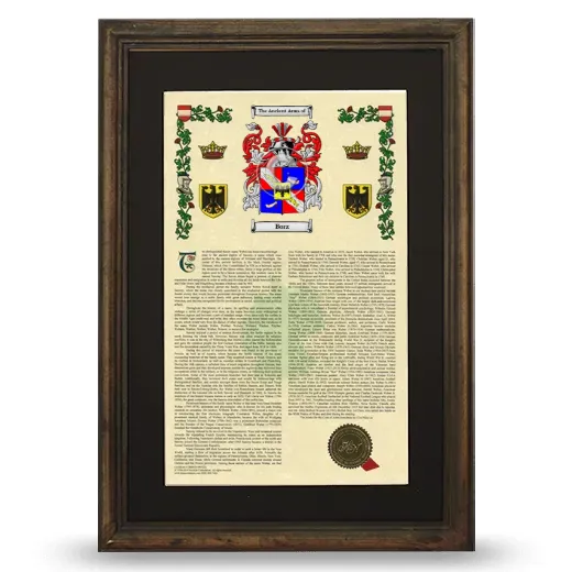 Borz Deluxe Armorial Framed - Brown