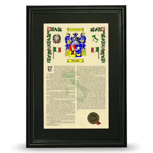 Boscaglia Deluxe Armorial Framed - Black