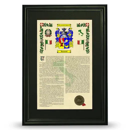 Boscariol Deluxe Armorial Framed - Black