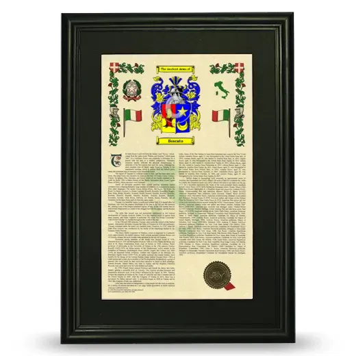 Boscato Deluxe Armorial Framed - Black
