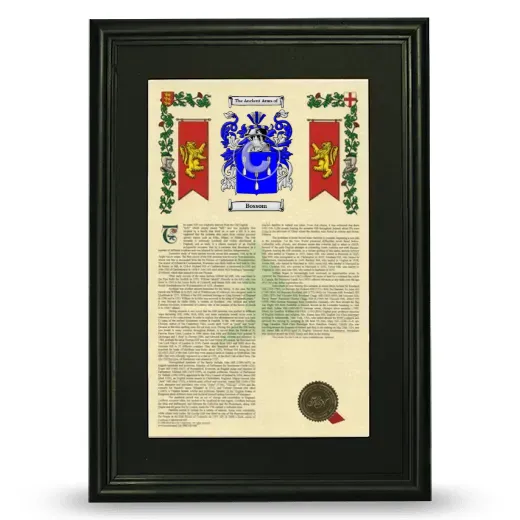 Bossom Deluxe Armorial Framed - Black
