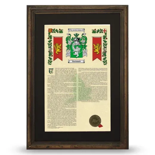 Bostoomb Deluxe Armorial Framed - Brown