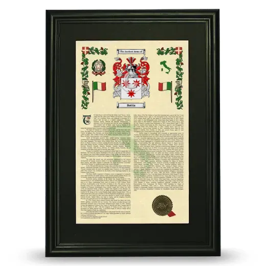 Bottis Deluxe Armorial Framed - Black