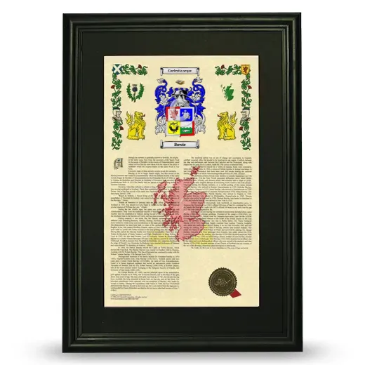 Bowie Deluxe Armorial Framed - Black