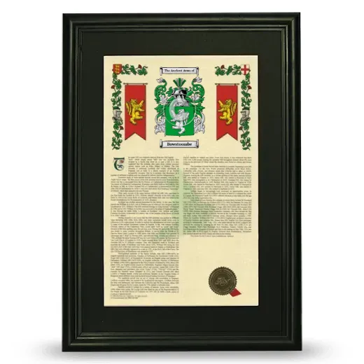 Bowstoombe Deluxe Armorial Framed - Black