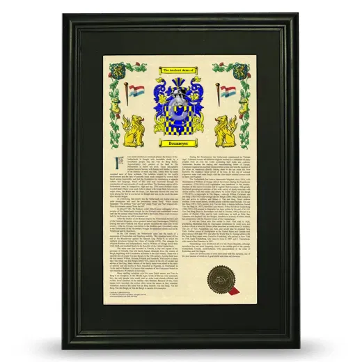Boxmeyer Deluxe Armorial Framed - Black