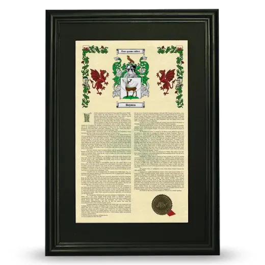 Boyern Deluxe Armorial Framed - Black