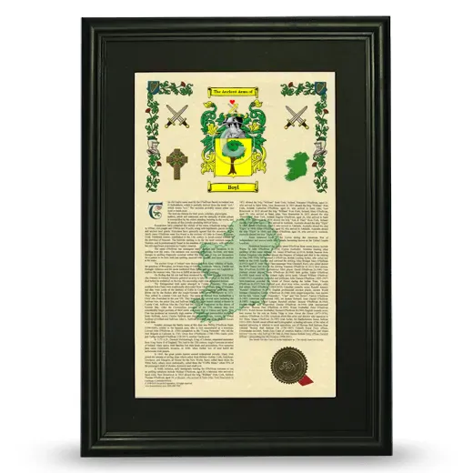 Boyl Deluxe Armorial Framed - Black