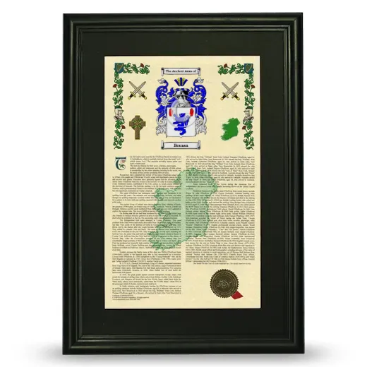 Branan Deluxe Armorial Framed - Black