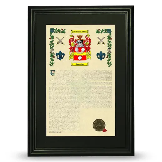 Brancher Deluxe Armorial Framed - Black