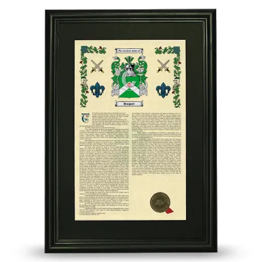 Braquet Deluxe Armorial Framed - Black