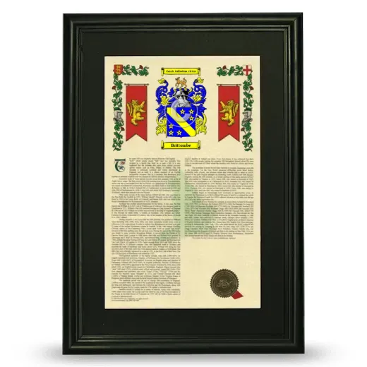 Brittombe Deluxe Armorial Framed - Black