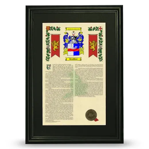 Broadbent Deluxe Armorial Framed - Black
